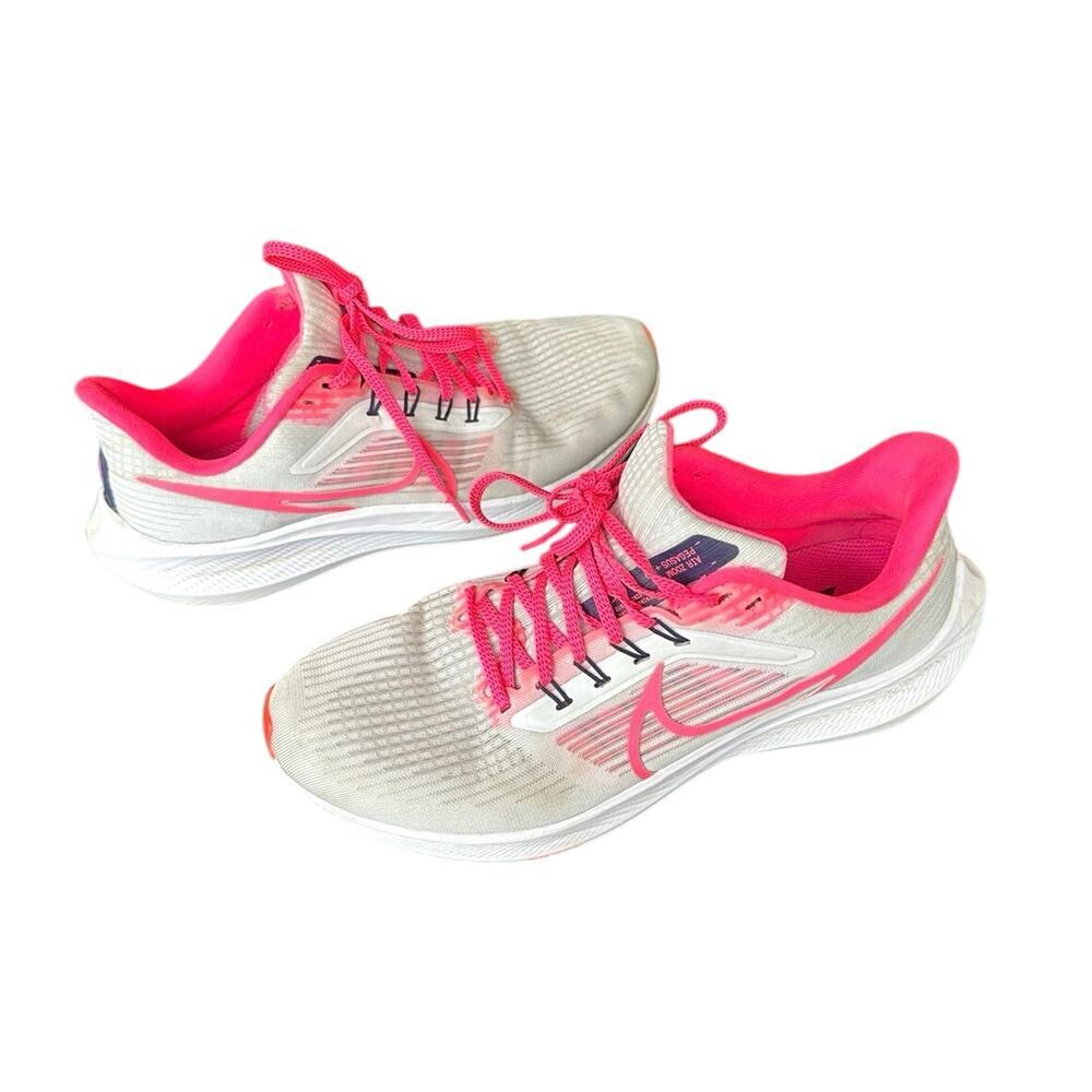 Nike Women’s Air Zoom‎ Pegasus 39 Athletic Shoes Sz 9.5 Pure Platinum Hyper Pink